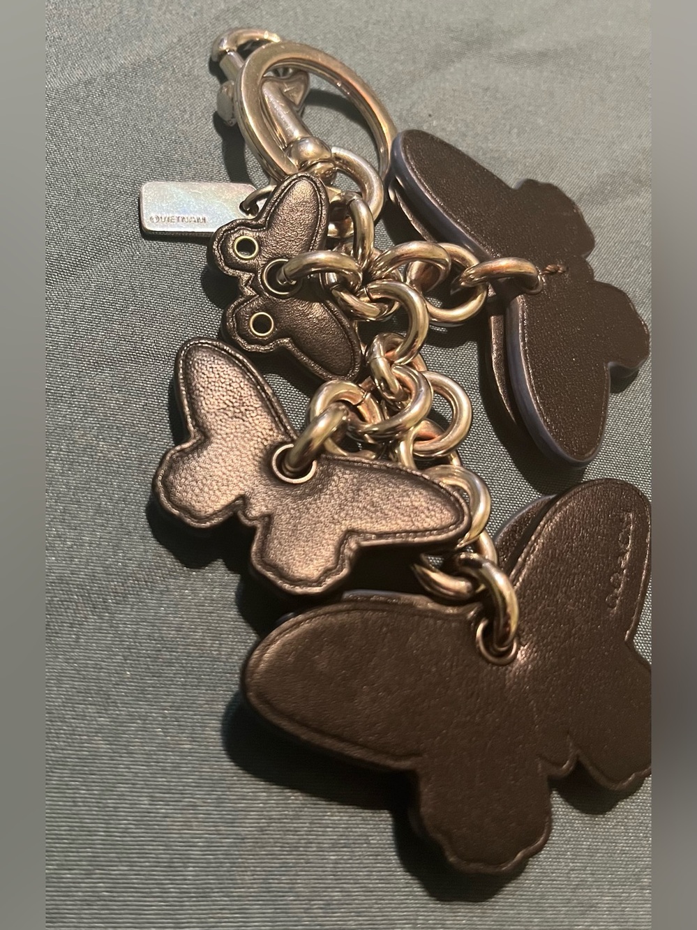 Coach Butterfly Cluster Bag Charm Keychain! - Picture 7 of 9